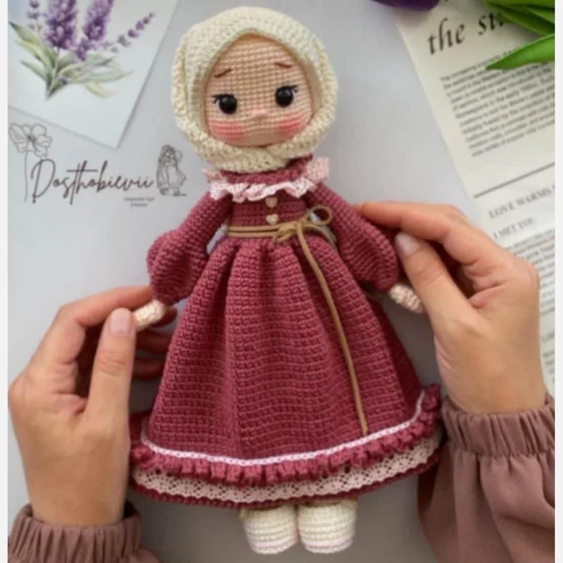 Amigurumi Crochet Hijab Doll – Durable Wired Washable Model