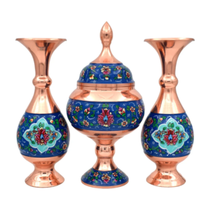 Decorative Pottery Wall Plate in Minakari Persian Handicraft Pottery Art