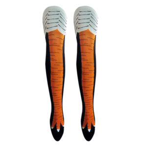 Black Fancy Socks with Funny Chicken‑Leg Pattern in Over‑Knee Novelty for Adults