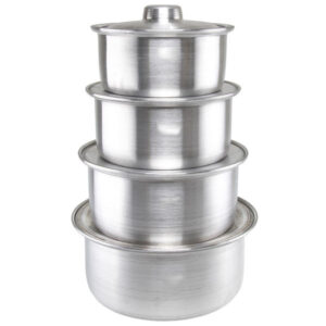 8-Piece Non-Stick Aluminum Cookware Set – Everyday Kitchen Pots for Boiling & Simmering