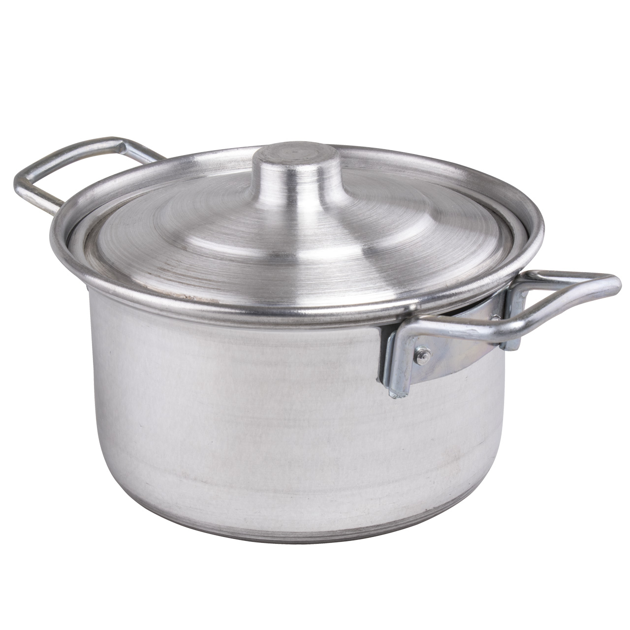 8‑Piece Aluminum Cookware Set – Classic Kitchen Pots with Metal Side Handles
