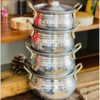 8‑Piece-Hammered-Aluminum-Stock-Pot-Set-–-Dual-Metal-Handle-Pots-for-Everyday-Cooking-1