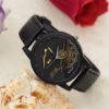 Amir Analog Watch with Unique Mandala Pattern – Black Dial and Comfortable Faux Leather Strap2