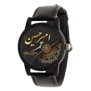 Analog Watch Amir Hossein – Black Dial with Comfortable Faux Leather Strap for a Classic Look