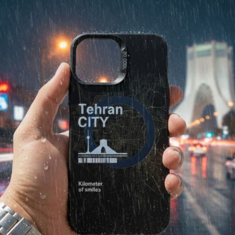 Apple iPhone 15 Pro Max Matte Protective Phone Case with Tehran-Inspired Design – Full Edge Coverage