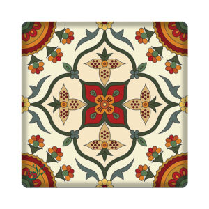 Persian Backsplash Tiles – Floral & Bird Design for Kitchen and Bathroom (25 Pcs)