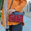Balochi Embroidery Leather Shoulder Bag – Traditional Persian Art for Cultural Events