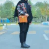 Balochi Embroidery Persian Leather Shoulder Bag – Elegant Velvet Design for Special Occasions1