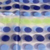 Blue and Green Geometric Dot Pattern Shower Curtain (1)