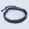 Bold-Mens-Dual-Layer-Hematite-Bracelet-Featuring-Polished-Spheres-and-Faceted-Cylinders-–-Sleek-Adjustable-Design-3