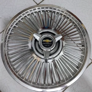 Hillman Car Wheel Cover Chevrolet Spoke-Style Hubcap – Gold Bowtie Emblem, 13-inch Size – Set of 4