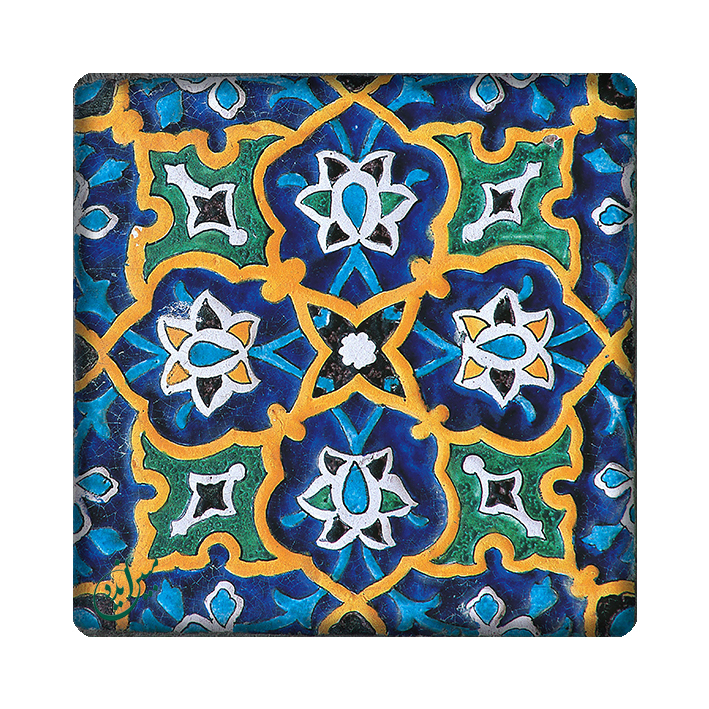 Decorative Relief Persian Backsplash – Kiln-Fired Floral Pattern Tiles (Set of 5)