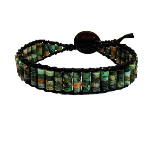 Double-Row Beaded Nearly‑Round Purple Sodalite and White Cylindrical Howlite with Striking White‑Gray Veins Bracelet