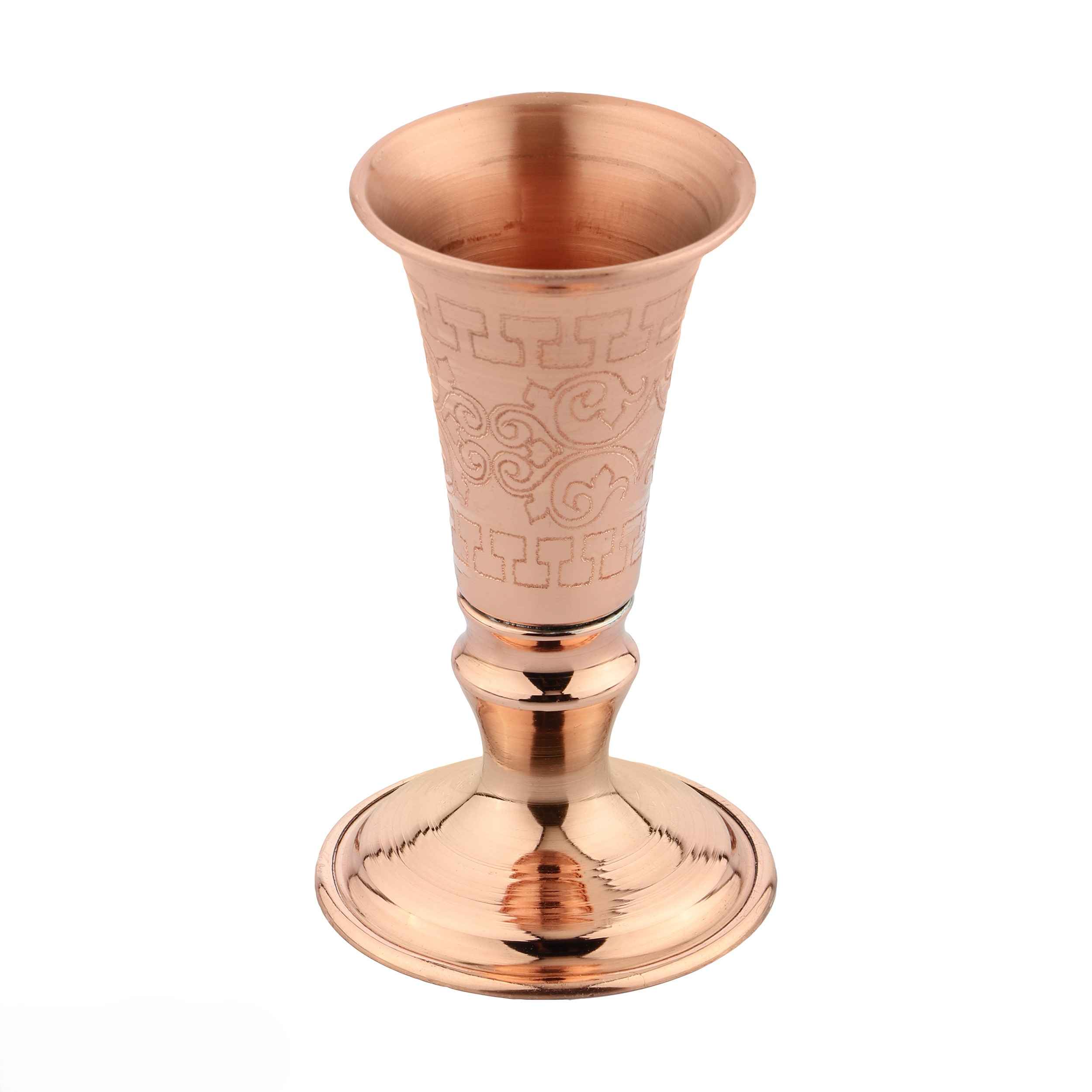 Elegant Persian Copper Candle Holder with Hand-Engraved Patterns & Mirror Frame Set – 3-Piece Decorative Home Accent