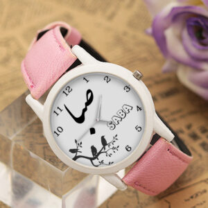 Women’s Floral Bohemian Fabric Tie Scarf Watch – Persian Calligraphy Hich