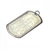 Engraved Dog Tag with “Wa In Yakad” Verse and Islamic Motif Border on Stainless Steel Necklace (1)