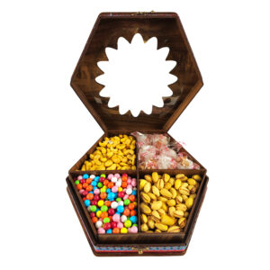 Gift Wooden Nut Box with Salty Pistachios, Cashews, and More – Perfect for Special Occasions