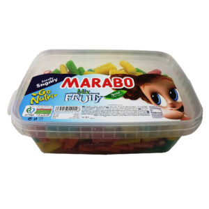 Marabo Halal Brick Shape Gummy Candy – Soft & Chewy Sugar-Coated Fruit Gummies, 800g Bag