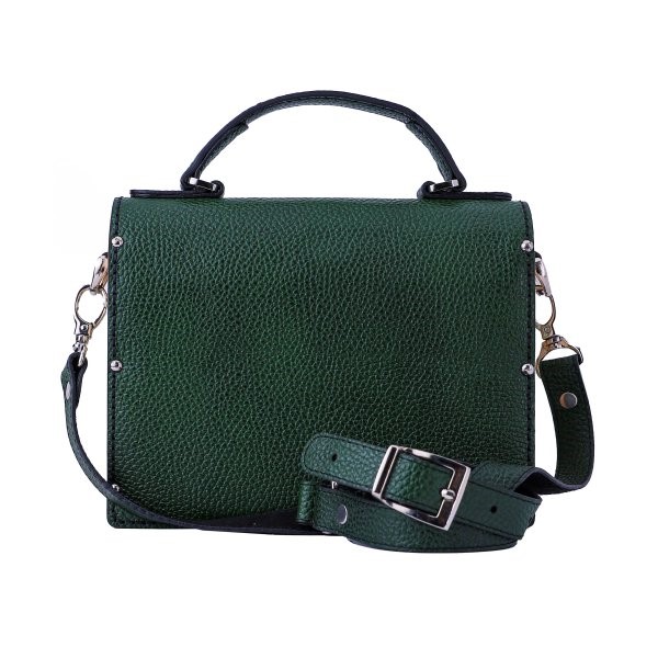 Hand-Painted Wooden & Leather Hand Bag with Floral & Bird Motifs – Perfect for Special Occasions