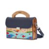 Handcrafted-Leather-Wooden-HandBag-with-Flowing-River-Design-–-Dark-Navy-Perfect-for-Daily-Use-Gift-2
