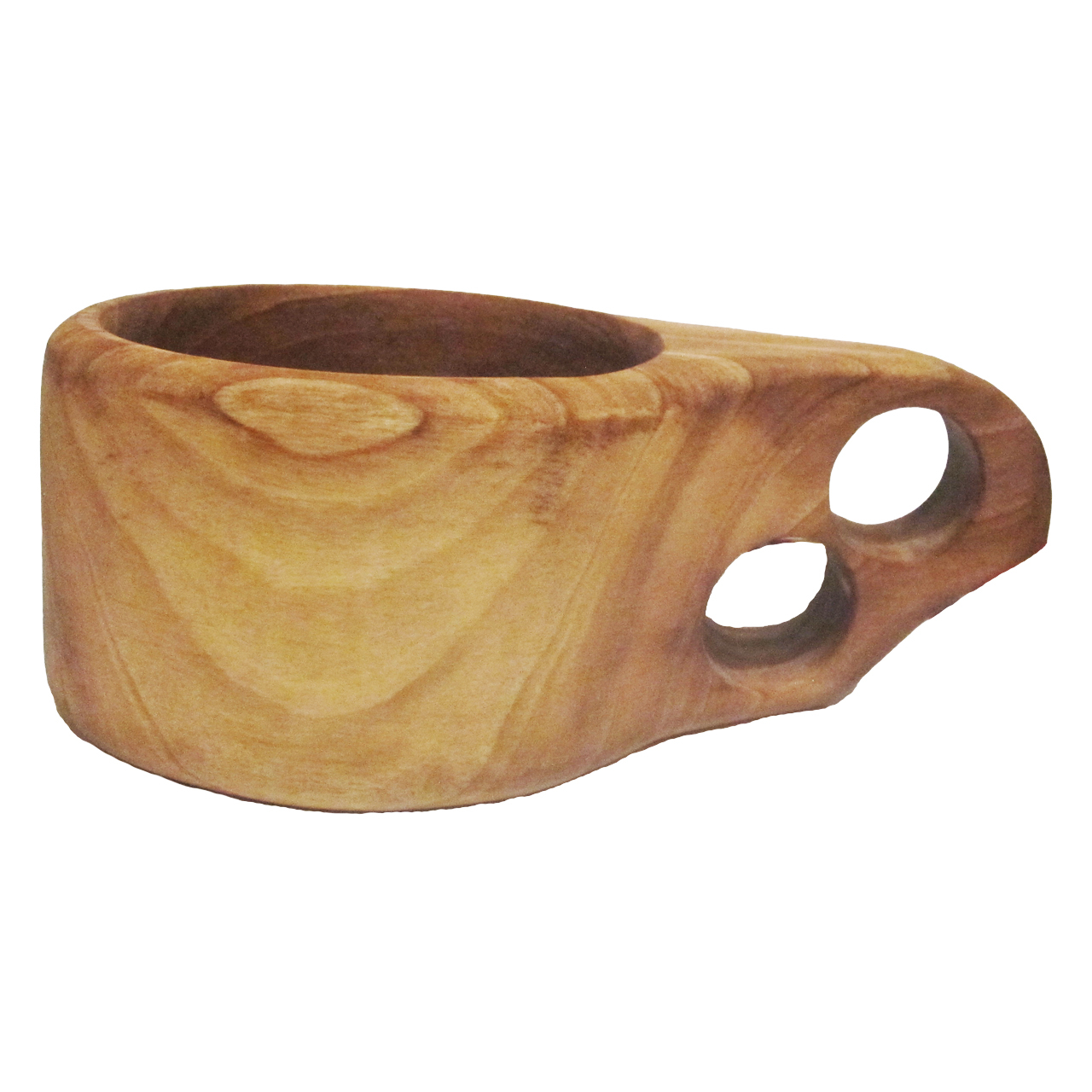 Handcrafted Wooden Kuksa Mug – Engraved with Persian Poetry : “To Tammanaye Man o Yar-e Man o Jan Mani”, Perfect for Tea & Coffee