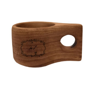 Handcrafted Wooden Kuksa Cup – Engraved with Persian Name “Parand”, Perfect For Tea & Coffee