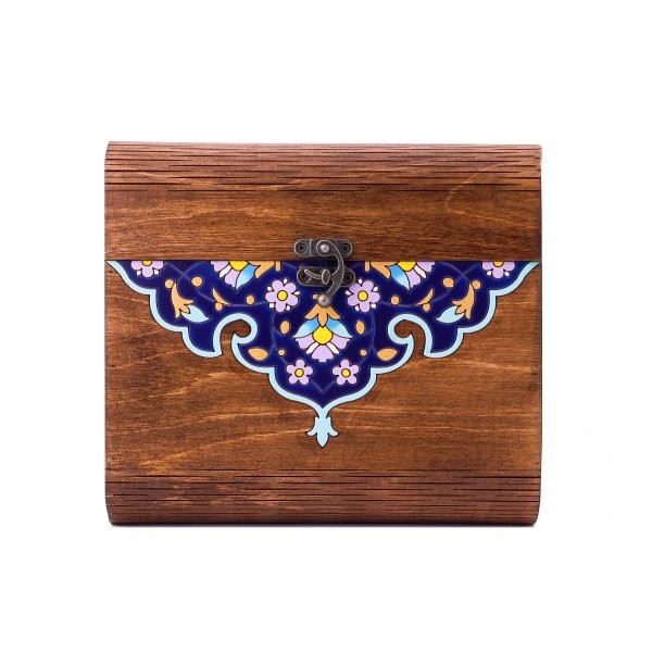Handcrafted Wooden Shoulder Bag with Hand-Painted Decorative Artwork – Elegant Gift-Ready Bag