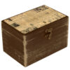 Handmade Artistic Wooden Gift Box Featuring Newspaper Pattern (3)