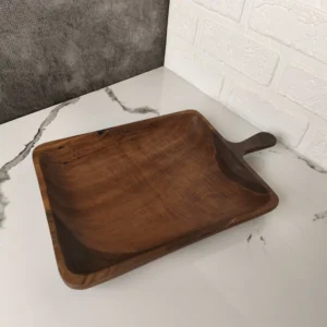 Handmade Walnut Wood Serving Platter – Large Rectangular Design