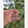 Handmade Walnut and Almond Wood Derafعsh-e Kaviani Necklace with Tiger Eye Gem