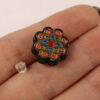 Handmade-Wooden-Asymmetric-Earrings-–-Stud-Hook-Floral-Mandala-Design-5