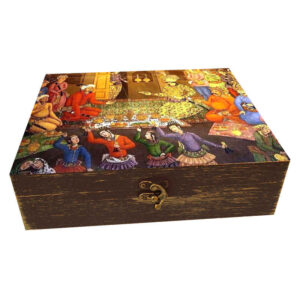 Handmade Wooden Nowruz Gift Box – Traditional Persian Motif