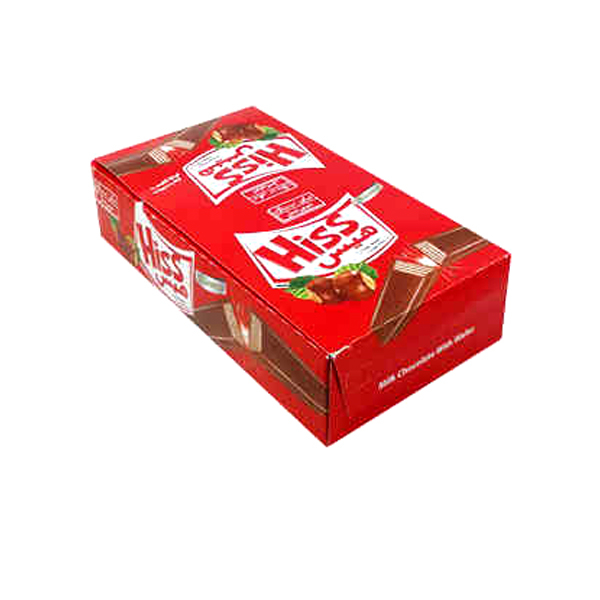 Hiss Chocolate-Coated Wafer by Shirin Asal – 20 g Each, 24-Piece Pack, 480 g Total, Crispy Cocoa Snack for Tea & Coffee