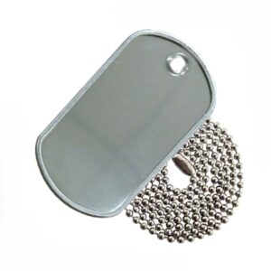 Islamic Stainless Steel Military-Style Dog Tag Necklace with Custom Name and Birthdate Engraving