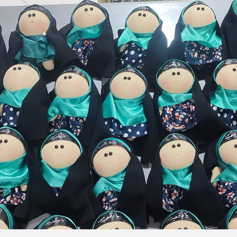 Aminia Little Islamic Hijab Doll with black Chador & Headband | 10‑Pack Set