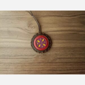 Leather Derafsh-e Kaviani Necklace – Perfect for Dua Paper & Daily Wear