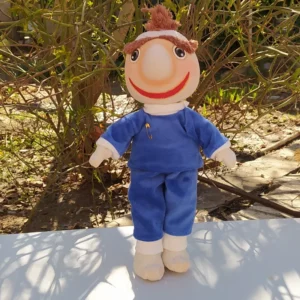 Handmade “Bache Famil-e Door” Cloth Doll – Character from “Kolah Ghermezi” Series | Nostalgic Gift for All Ages