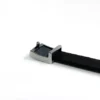 Men’s Drafsh Kaviani Leather Bracelet – Black and Silver 316 Stainless Steel, Historic Persian Emblem4