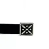 Men’s Drafsh Kaviani Leather Bracelet – Black and Silver 316 Stainless Steel, Historic Persian Emblem5