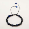 Mens-Lapis-Lazuli-Bracelet-with-Cubic-Blue-Beads-Black-Cord-Weave-and-Adjustable-Knot-Closure-5