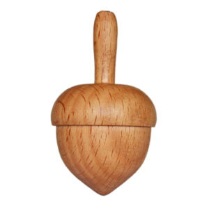 Oak Design Wooden Spinning Top – Traditional Wooden Keepsake