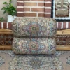 Pair of Round Termeh “Behesht” Backrest Pillows – Traditional Style (1)