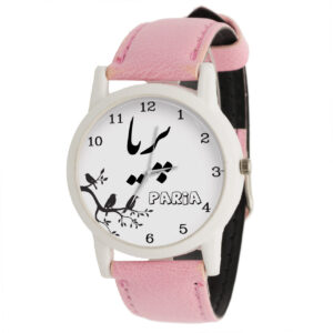 Parya Elegant Women’s Round Watch – Classic White Face and Comfortable Leather Band
