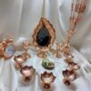 Persian-Copper-Mirror-Candle-Holder-Set-–-Hammered-Leaf-Design-Nano‑Coated-Color‑Stable-3