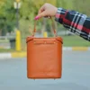 Persian Embroidery Floral Leather Handbag – Elegant Velvet Accents for Cultural Celebrations4