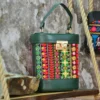 Persian Floral Leather Handbag – Exquisite Velvet Embroidery for Elegant Occasions2