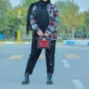 Persian Leather Shoulder Bag with Balochi Embroidery – Elegant Ethnic Design for Special Occasions1