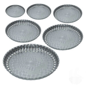 6-Piece Premium Stainless Steel Scalloped Serving Tray Set – 24–56cm