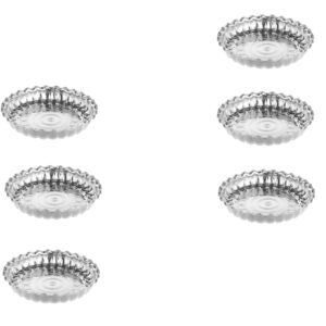 6-Piece Premium Stainless Steel Scalloped Serving Tray Set – 24cm Elegant Tray