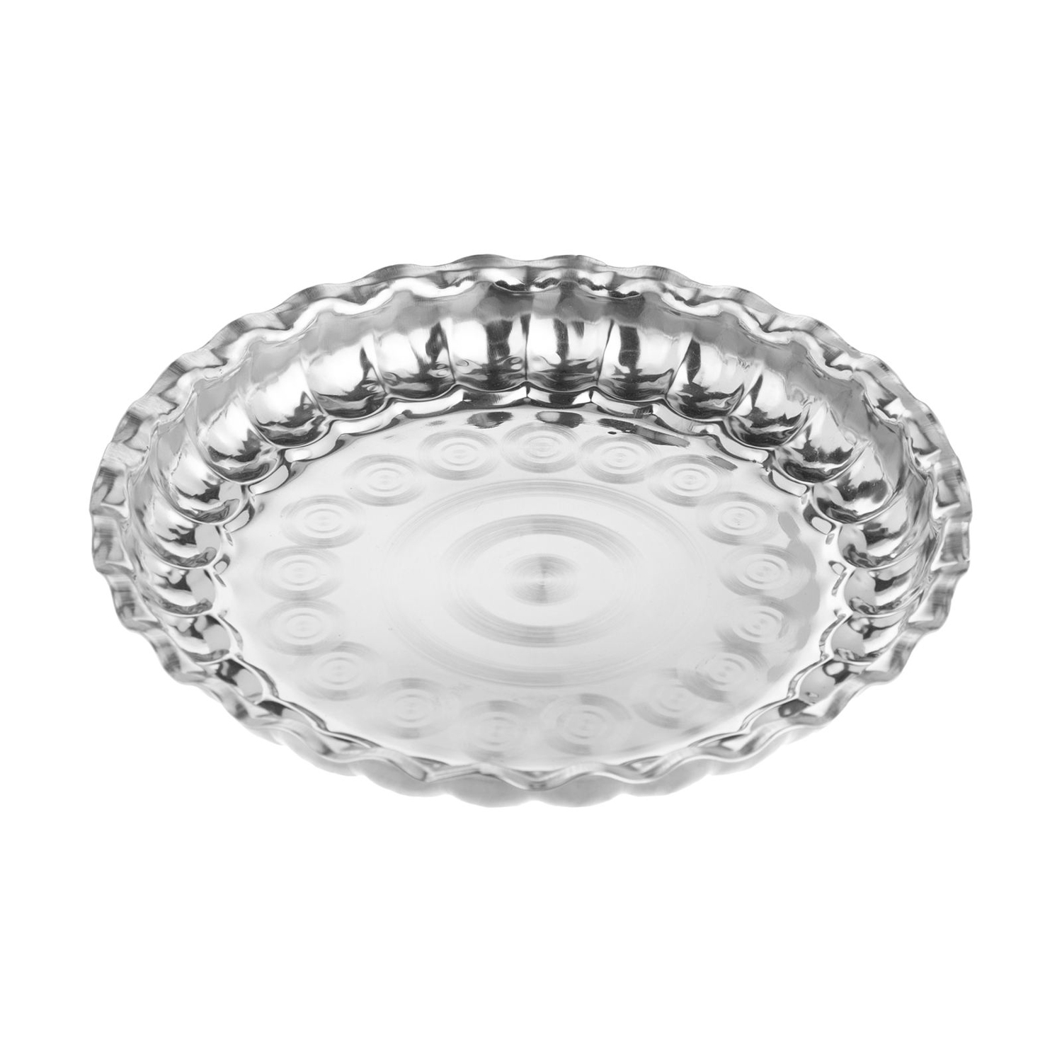 Premium Stainless Steel Round Serving Tray – 24cm Durable Dining Tray